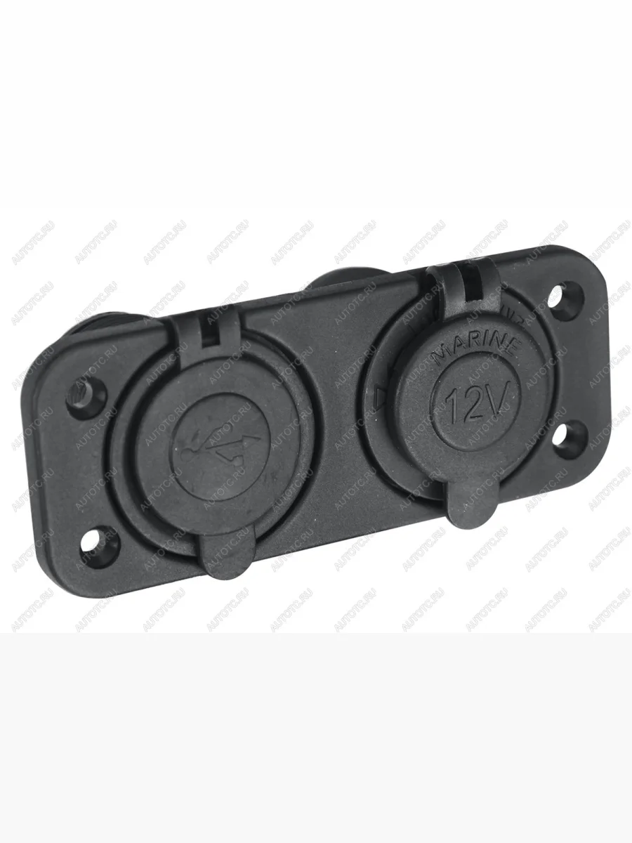 Розетка комбинированная с USB 3,1А на монтажной панели РИФ rif22-4-1009100  в Воронеже Воронежской области