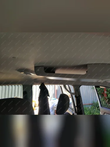 Консоль потолочная для установки рc УАЗ Патриот 2019, без выреза под рс, с карманом, серая  301