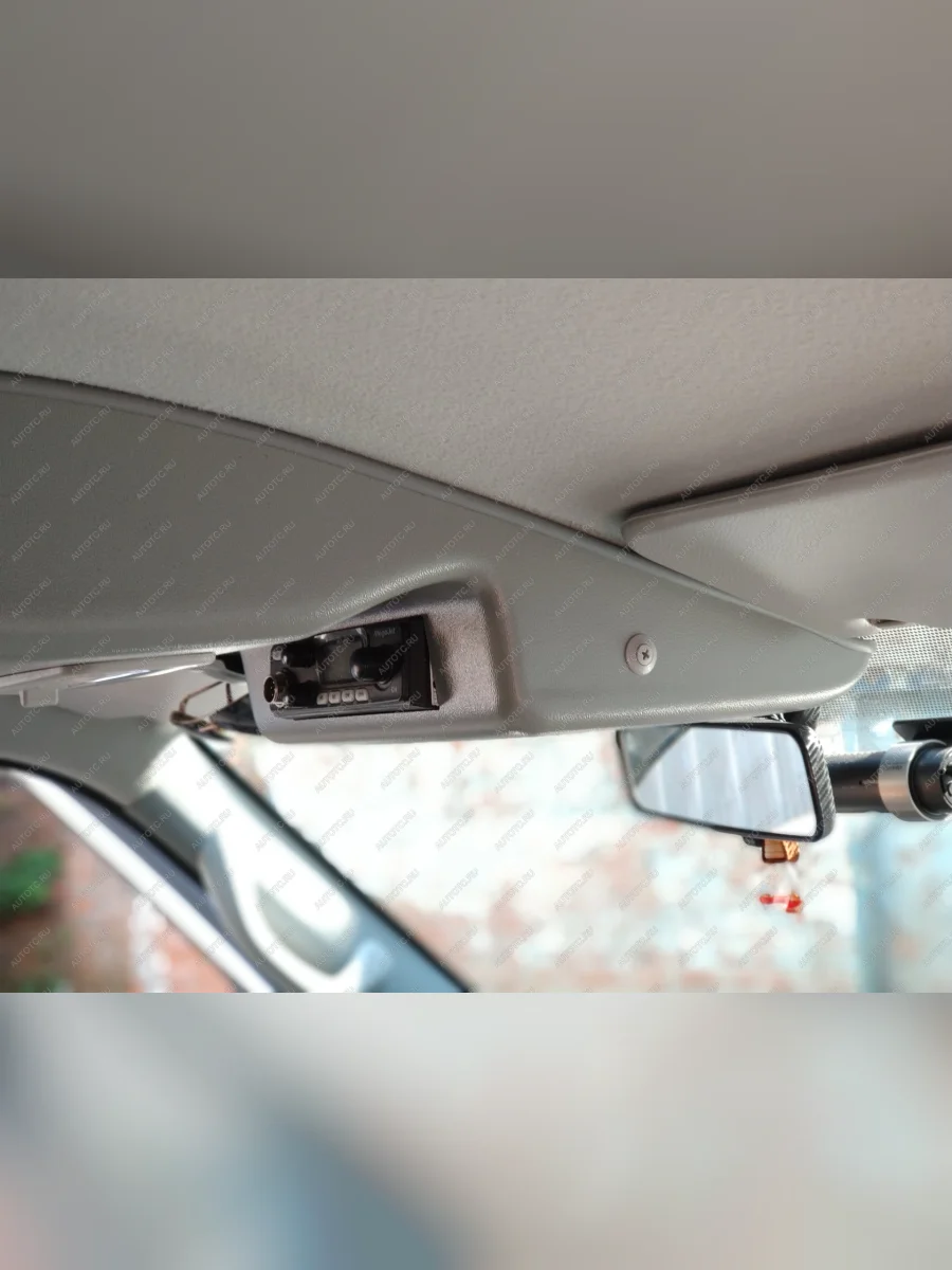 Консоль потолочная для установки рc УАЗ Патриот 2019, вырез под рс 140х40 ,без кармана, серая (ЭК)  302  в Воронеже Воронежской области