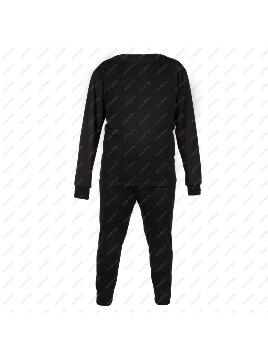 Термобелье "CИБИРСКИЙ СЛЕДОПЫТ", с начесом, хб 100%, комплект, до -15С, цв. черный, р.56  tuk-05  в Воронеже Воронежской области