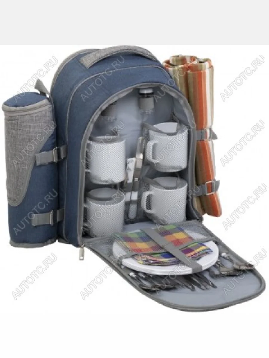 Набор для пикника на 4 персоны HELIOS (синийсерый)  hs-904 (4)  в Воронеже Воронежской области