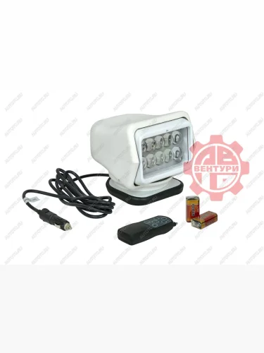 Фара-искатель 12V 50W LED с дистанционным управлением, белый (180х180х175мм) на магните  ch015-50w-wh