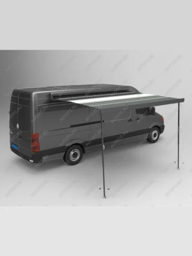 Маркиза автомобильная (4,5х2,5 м, кассетная с электроприводом) РИФ (корпус черный) 