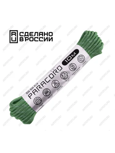 Паракорд 550 CORD nylon 10м световозвращающий (ultragreen)  550.n10.lm.ug
