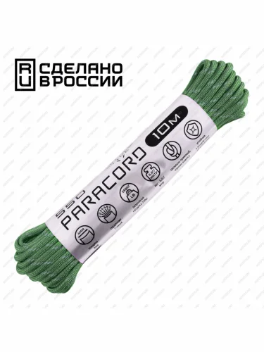 Паракорд 550 CORD nylon 30м световозвращающий (ultragreen)  550.n30.lm.ug