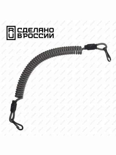 Страховочный тренчик CORD из паракорда с 2 карабинами (grey)  tr.kk.g