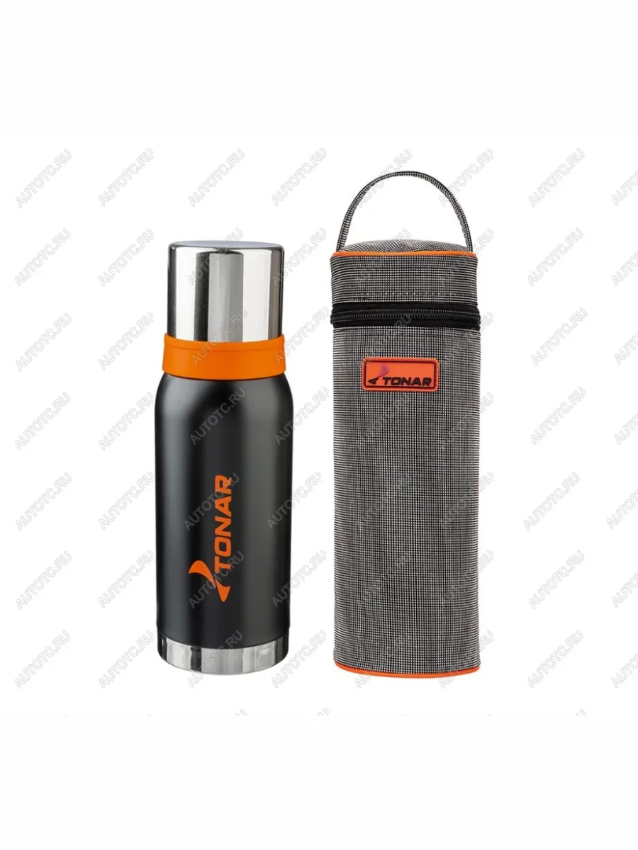 Термос ТОНАР 1000 мл. Черный (2 крышки-кружки) с чехлом  hs.tm-039c  в Самаре Самарской области