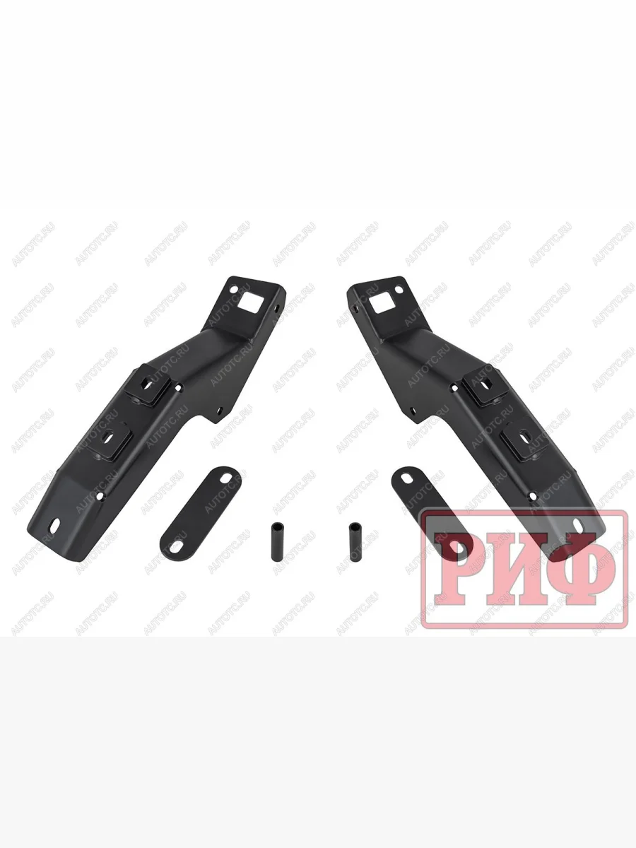 Бампер силовой задний (защита штатного бампера с возможностью установки фаркопа) РИФ Лада ВАЗ Нива Трэвел (212300-80) (2021-2025) (черный)  с доставкой в г. Керчь