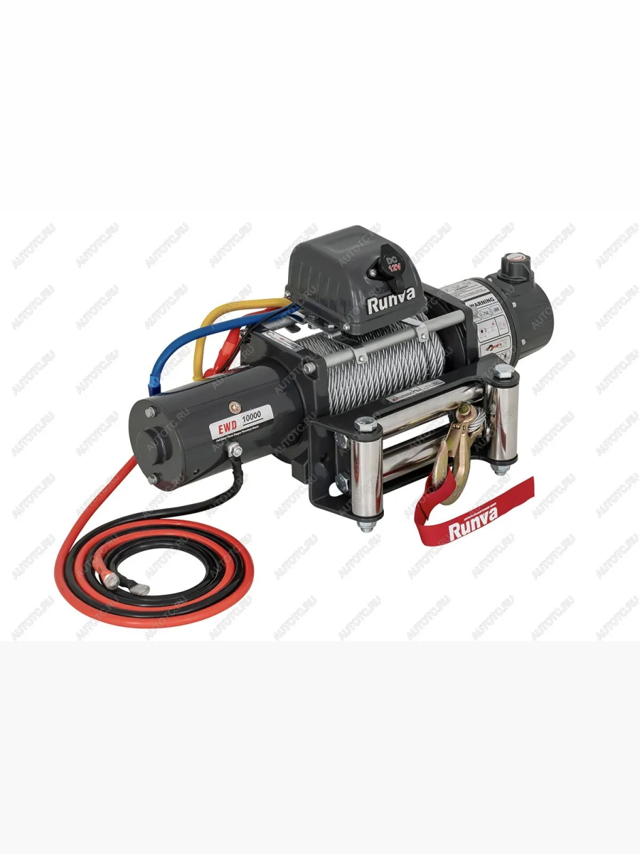 Лебёдка электрическая двухскоростная (12V 10000 lbs 4500 кг) RUNVA Geely EX5 1 (2024-2025) (стальной трос)  в Перми Пермском крае