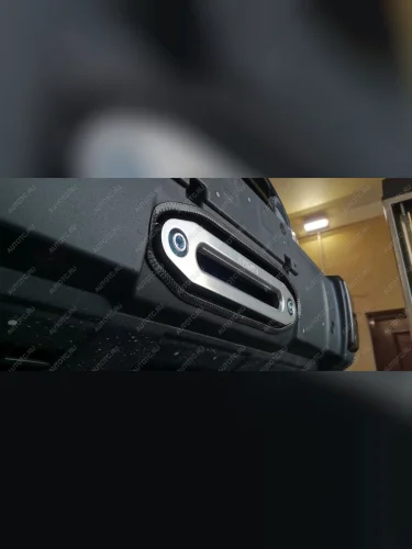 Площадка под лебёдку в штатный бампер РИФ (черная)  