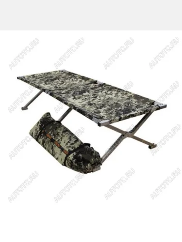 Раскладушка туристическая "СЛЕДОПЫТ" в чехле, труба оцинкованная 25х25 мм 400 кг (уценка)  pf-cb-02_u