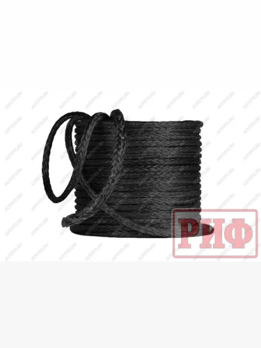Трос для лебёдки синтетический РИФ 8 мм черный  rope8bl