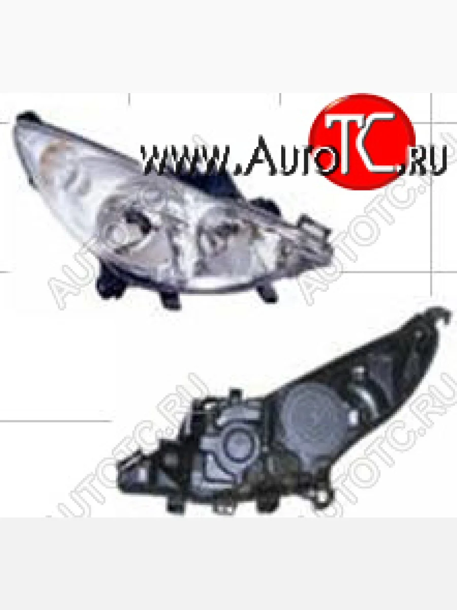 207 ФАРА ПРАВ БЕЗ ПРОТИВОТУМ С РЕГ.МОТОР (DEPO) DEPO pg20705-001-r  с доставкой в г. Керчь