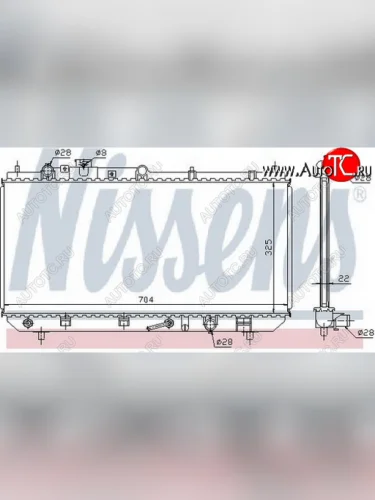 323 РАДИАТОР ОХЛАЖДЕН AT 1.4 1.5 1.9 (1 ряд) BODYPARTS mz32398-910