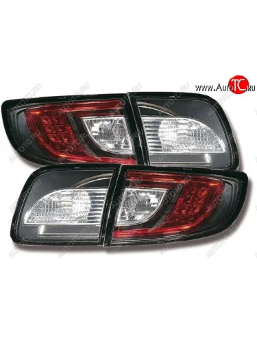 3 ФОНАРЬ ЗАДН ВНЕШН+ВНУТР Л+П (КОМПЛЕКТ) ТЮНИНГ (СЕДАН) ПРОЗРАЧ С ДИОД (SONAR) ВНУТРИ КРАСН ЧЕРН SONAR mzx0304-761-n