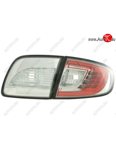 3 ФОНАРЬ ЗАДН ВНЕШН+ВНУТР Л+П (КОМПЛЕКТ) ТЮНИНГ (СЕДАН) ПРОЗРАЧ С ДИОД (SONAR) ВНУТРИ КРАСН ХРОМ SONAR mzx0304-760-n