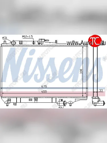 323 РАДИАТОР ОХЛАЖДЕН MT 1.6 1.8 (3 дв) BODYPARTS mz32390-910