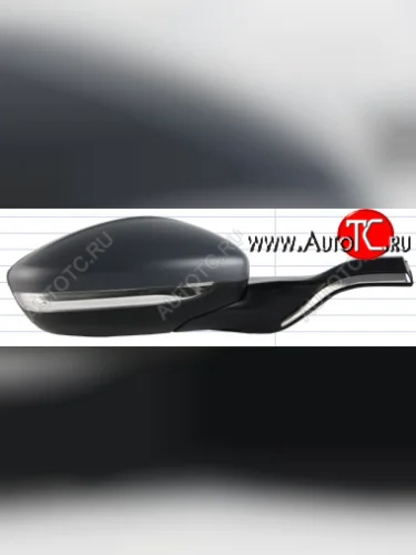 208 ЗЕРКАЛО ПРАВ ЭЛЕКТР С ПОДОГРЕВ , УК.ПОВОР , ТЕМПЕР ДАТЧИК , ХРОМ МОЛДИНГ , ГРУНТ (convex) (Тайвань) POLYWAY pg20812-451-r
