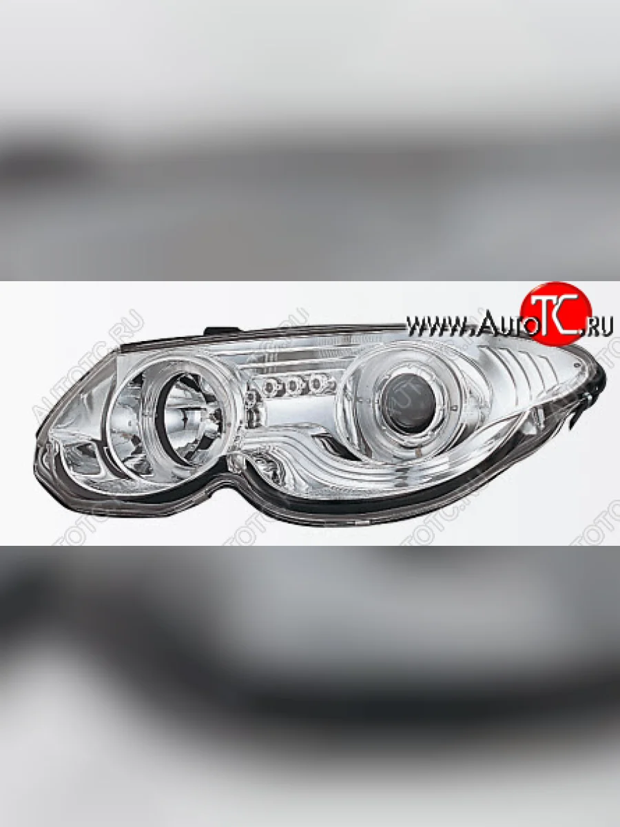 300M ФАРА Л+П (КОМПЛЕКТ) ТЮНИНГ С СВЕТЯЩ ОБОДК (SONAR) ВНУТРИ ХРОМ SONAR cr30099-001h-n  в Воронеже Воронежской области