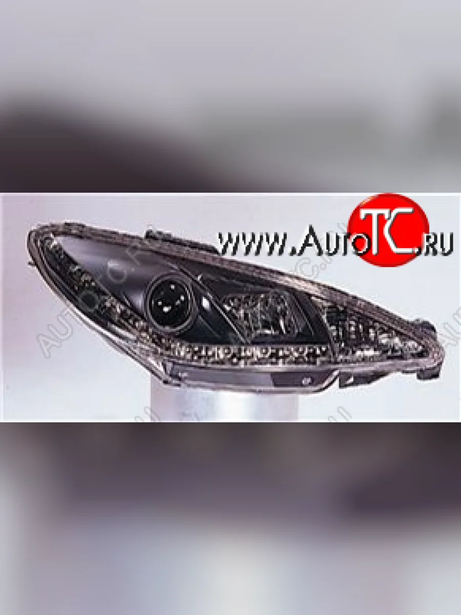 206 {S16} ФАРА Л+П (КОМПЛЕКТ) ТЮНИНГ ЛИНЗОВАН (DEVIL EYES) (SONAR) ВНУТРИ ЧЕРН SONAR pg20698-006b-n  с доставкой в г. Керчь