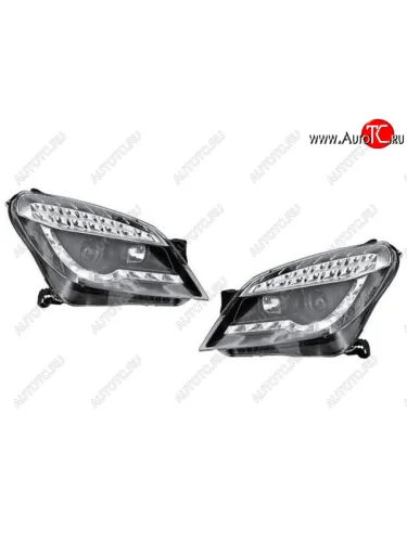 ASTRA ФАРА Л+П (КОМПЛЕКТ) ТЮНИНГ ЛИНЗОВАН С РЕГ.МОТОР , ДИОД УК.ПОВОР (JUNYAN) ВНУТРИ ЧЕРН JUNYAN opast04-009b-n