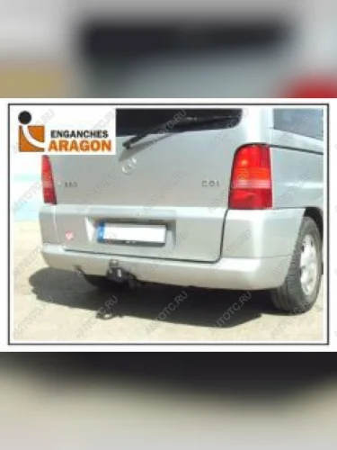 ТСУ для MERCEDES Clase V 1996-2003, MERCEDES Vito (W638) 1996-2003, Тип шара: Горизонтальный, условно-съемный (лебединая шея) (A)  Мерседес Бенц Aragon e4108ba