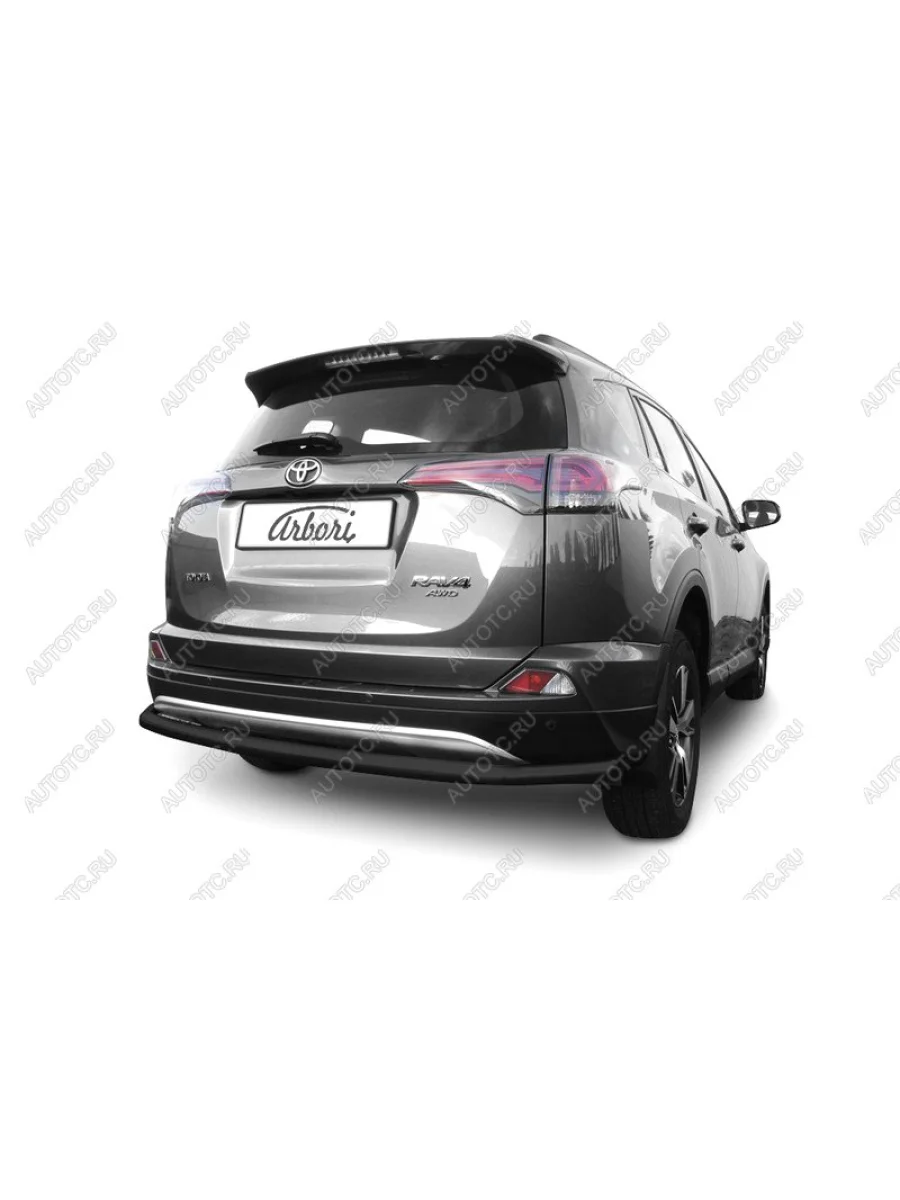 Защита заднего бампера d57 длинная Arbori черн. для TOYOTA RAV4 2015-2018  Тойота Рав 4 Arbori afzdatr41508b  в Самаре Самарской области