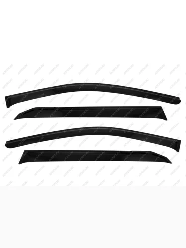 Дефлектор окон (НАКЛАДНОЙ скотч 3М), 4 шт., FAW BESTUNE T77, 2021-, кроссовер  ФАВ Бестюн Т77 REIN reinwv1213