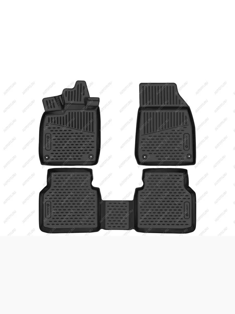 Коврики 3D в салон (кроссовер, battery electric, USA) Element  Volkswagen ID4 (2020-2025) (черные)  в Керчи Республика Крым