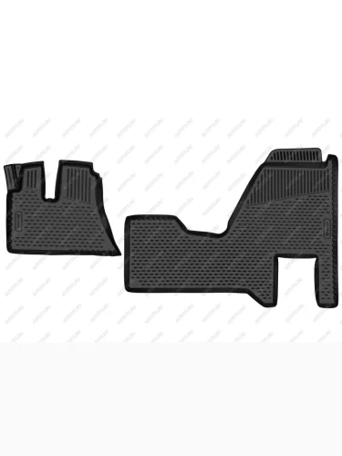 Коврики 3D в салон (откидное пассажирское сиденье) Element (черные) SHACMAN X6000  1 (2020-2025) седельный тягач