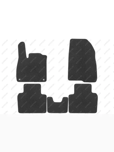 Коврики в салон EVA подходят для HONDA Accord 2020-, сед., (черная окантовка), 5шт.  Хонда Аккорд Klever eva.b.0501804222110k