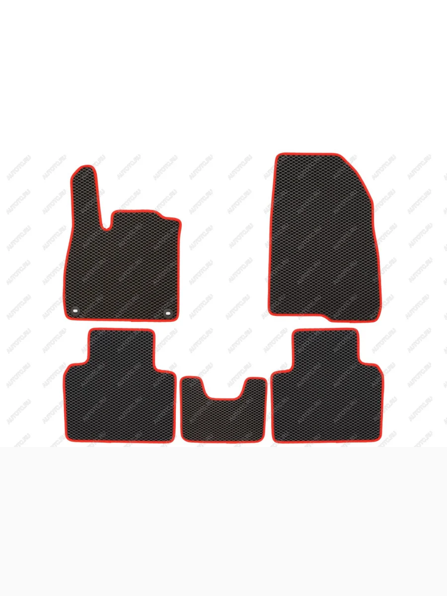 Коврики в салон EVA подходят для HONDA Accord 2020-, сед., (красная окантовка), 5шт.  Хонда Аккорд Klever eva.r.0501804222110k  в Самаре Самарской области