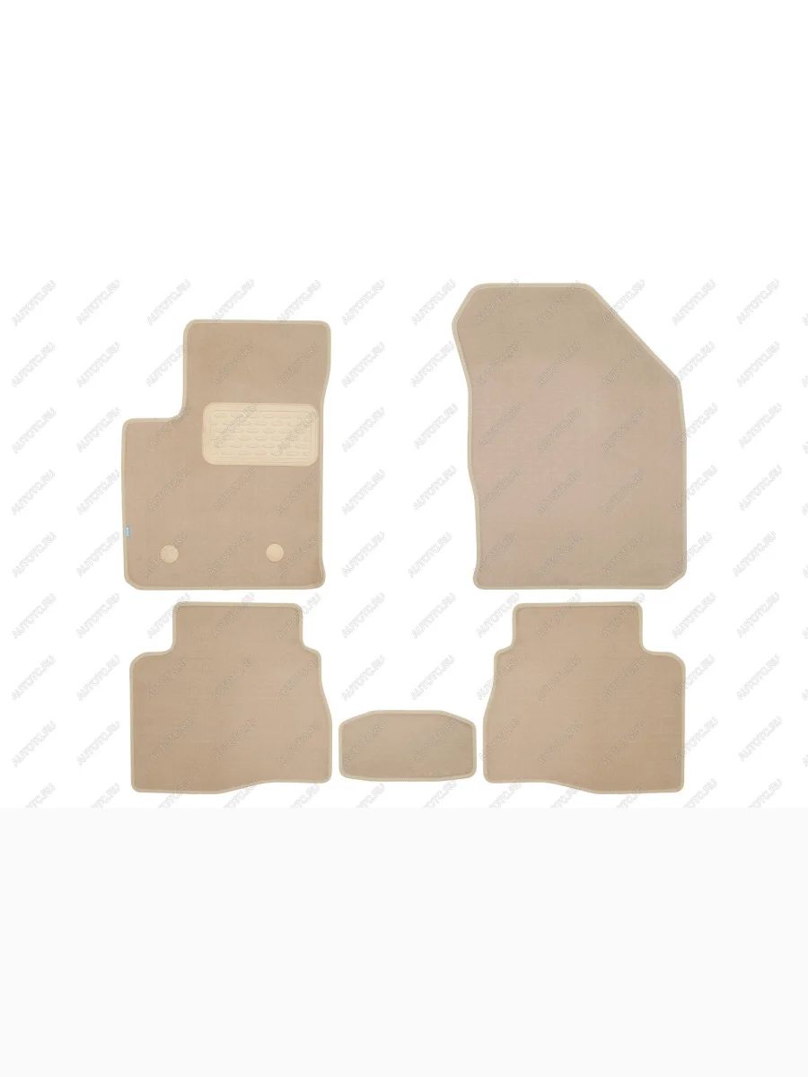 Коврики в салон Klever Premium KAIYI E5 2022- сед., 5шт. (текстиль, бежевые)  Каию Е5 Klever klever0412400122112kh  в Самаре Самарской области