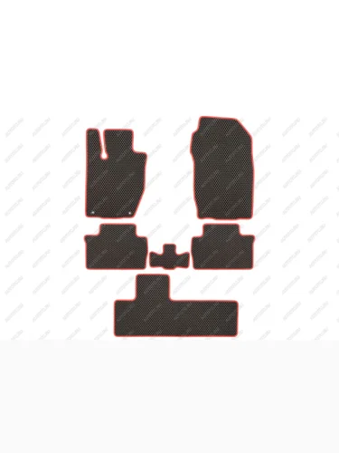 Коврики в салон EVA подходят для  MITSUBISHI Montero Sport 2015-, внед.,(красная окантовка), 6шт.  Митсубиси  Митсубиси Монтеро Спорт Klever eva.r.0503503322110k