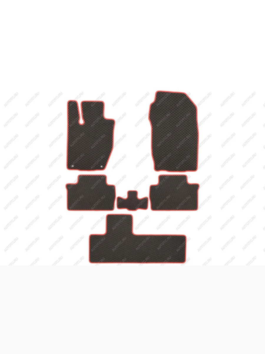 Коврики в салон EVA подходят для  MITSUBISHI Montero Sport 2015-, внед.,(красная окантовка), 6шт.  Митсубиси  Митсубиси Монтеро Спорт Klever eva.r.0503503322110k  в Самаре Самарской области