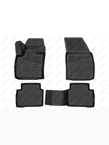 Коврики 3D в салон (ПУ, повышенная износостойкость) FORMAT (черные) Geely Tugella  FY11,HPBA4 (2022-2025) рестайлинг