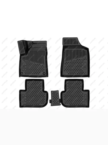Коврики 3D в салон подходят для FAW Bestune T77 2021-, 4шт. (ПУ, повышенная износостойкость)  ФАВ Бестюн Т77 FORMAT format.3dan0290210k
