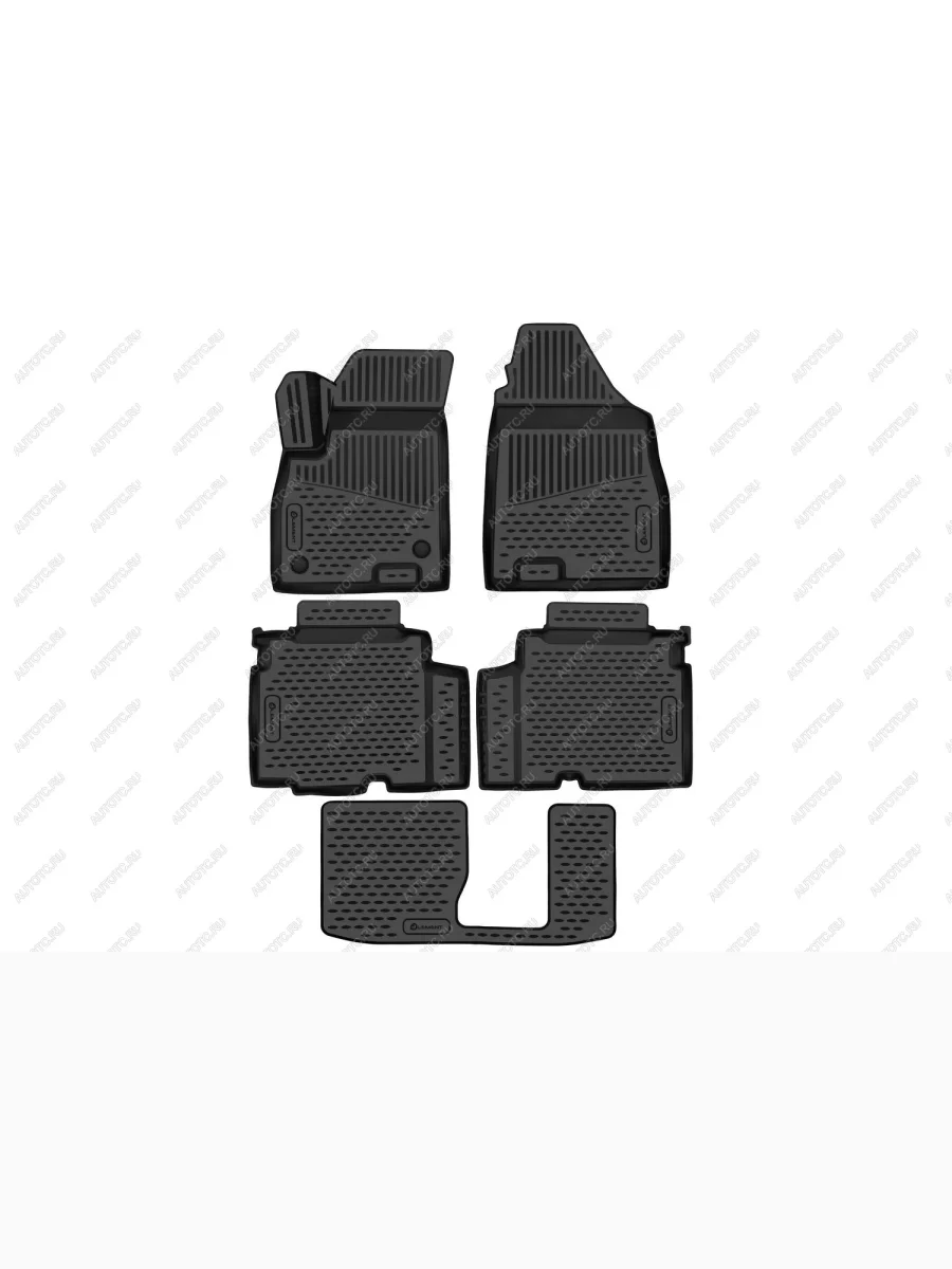 Коврики 3D в салон (7 мест) Element  Jetour X90 Plus (2021-2025) (черные)  в Керчи Республика Крым