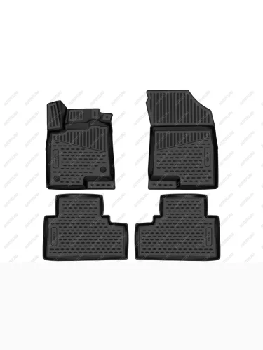 Коврики 3D в салон подходят для HAVAL Jolion, 2021-, 2WD, 4шт. (ПУ, повышенная износостойкость)  Хавал Джолион FORMAT format.3dan0015210k