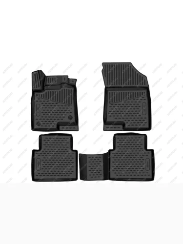 Коврики 3D в салон, подходят для HAVAL Jolion 2021-, 4WD, Внед, 5 дв., 4шт. (ПУ, повышенная износостойкость)  Хавал Джолион FORMAT format.3da66905210k