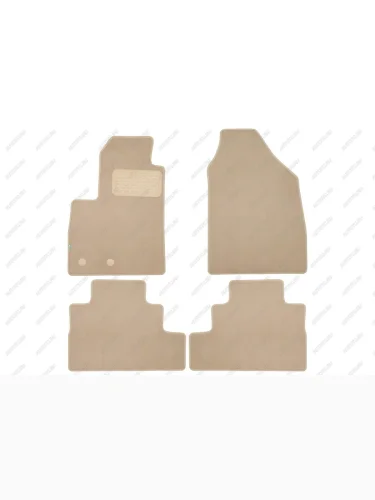 Коврики в салон Klever Premium Jetour Dashing  2023-, кросс., 4шт. (текстиль, бежевые)  Джитур Дашинг Klever klever0412700222112kh
