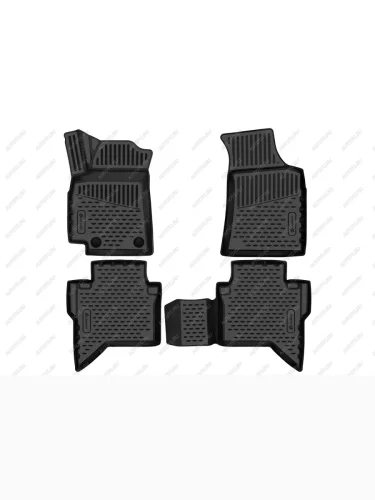 Коврики 3D в салон Element (черные) JAC T6 (2018-2024) пикап