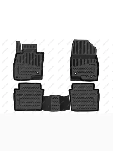 Коврики 3D в салон (ПУ, повышенная износостойкость) FORMAT (черные) Mazda 6 GJ 2-ой рестайлинг универсал (2018-2025)