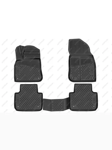 Коврики 3D в салон подходят для VOLKSWAGEN Touareg (III) 2018-, 4шт. (ПУ, повышенная износостойкость)  Фольксваген Туарег FORMAT format.3d5162210k