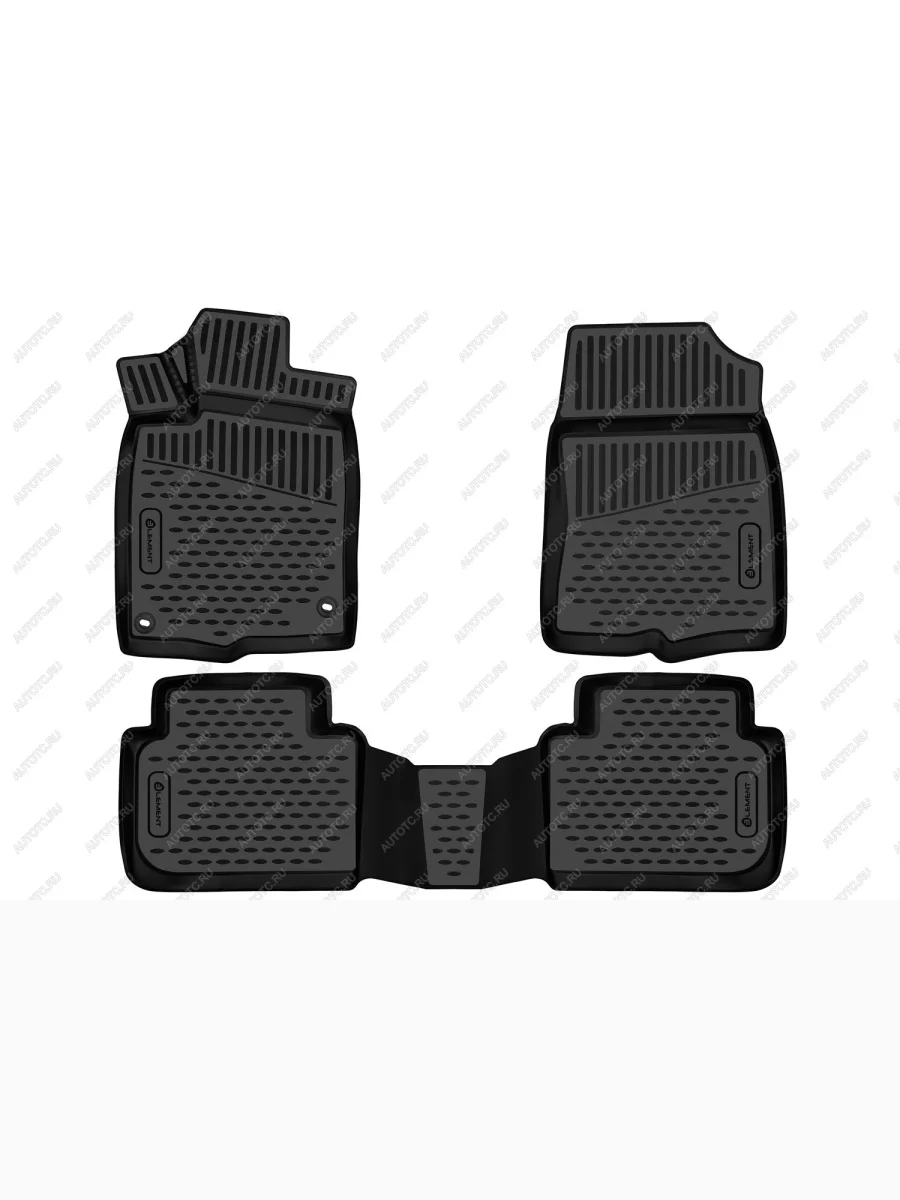 Коврики 3D в салон Element  Honda Civic (2021-2024) FL (черные)  в Самаре Самарской области