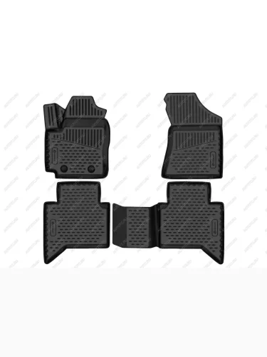 Коврики 3D в салон (двойная кабина) Element (черные) Changan Hunter Plus (2022-2025) пикап