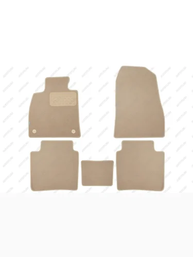 Коврики в салон Klever Premium HONGQI H5 2023-, сед., 5шт (текстиль, бежевые)  Хонги Х5 Klever klever0411600522110kh