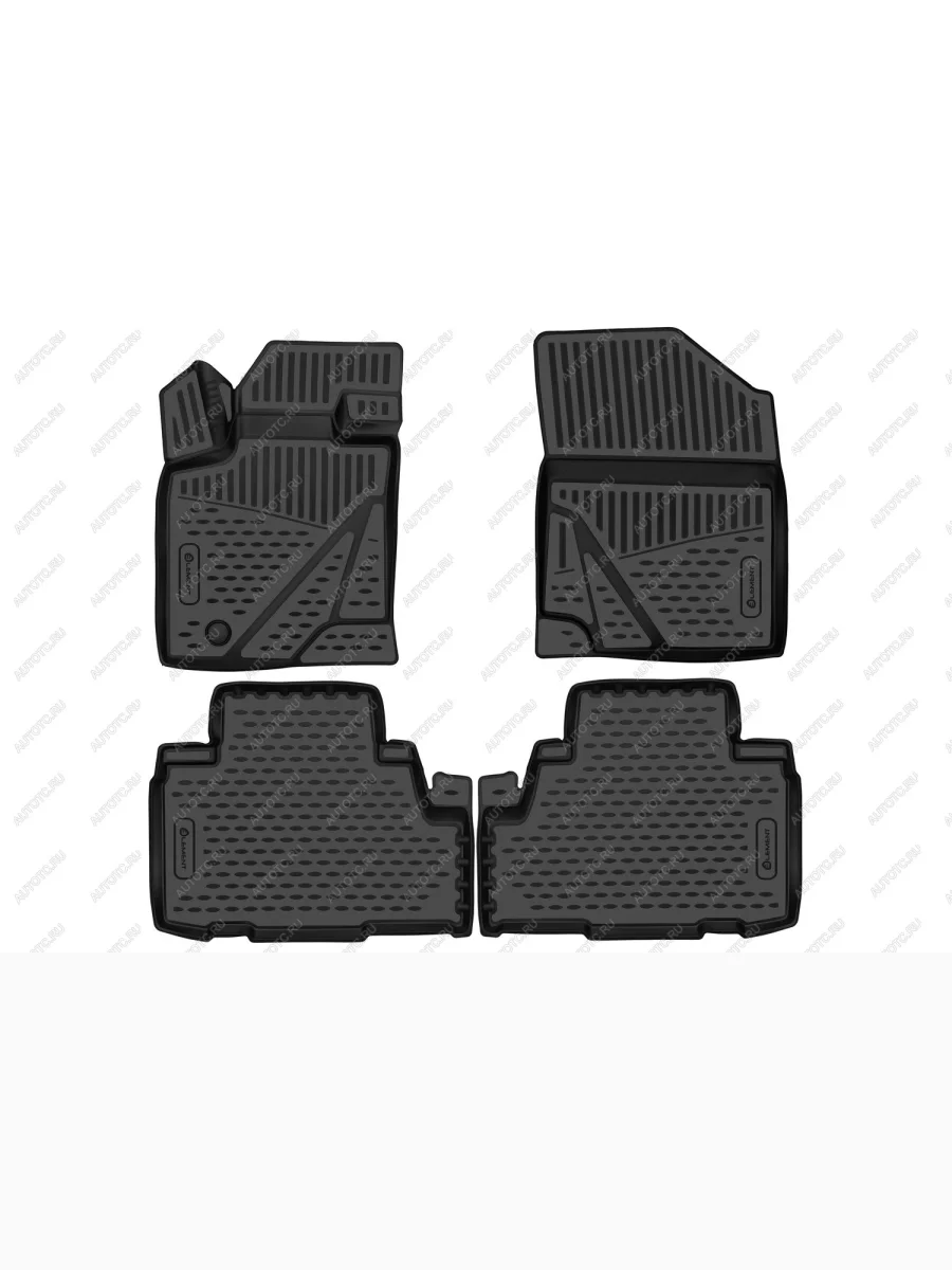 Коврики 3D в салон (5 мест) Element Changan CS75 Plus дорестайлинг (2022-2024) (черные)  в Керчи Республика Крым