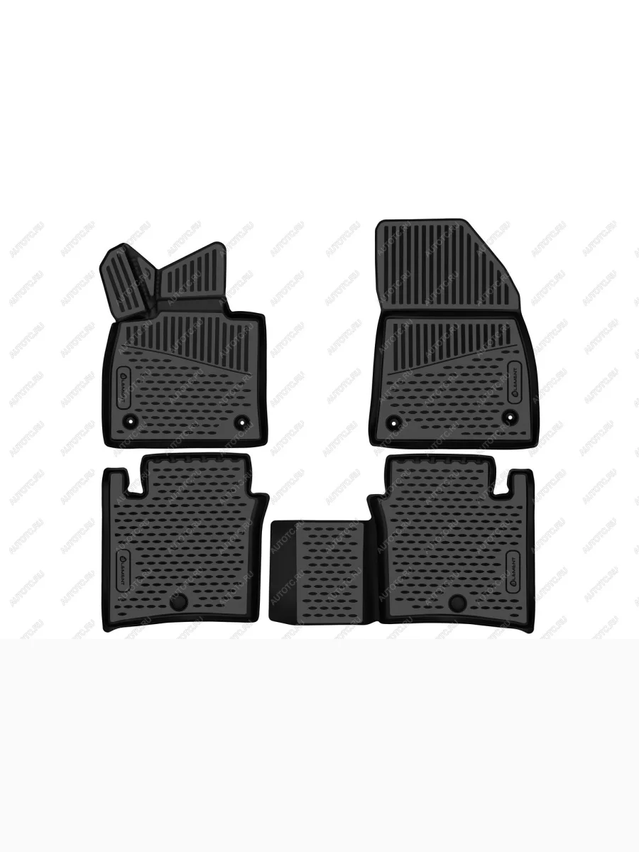 Коврики 3D в салон Element Zeekr 001 дорестайлинг (2021-2024) (черные)  с доставкой в г. Керчь