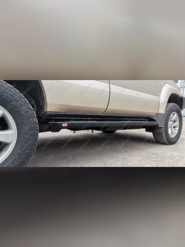 Пороги силовые РИФ (черные) Toyota Land Cruiser Prado J120 (2002-2009)